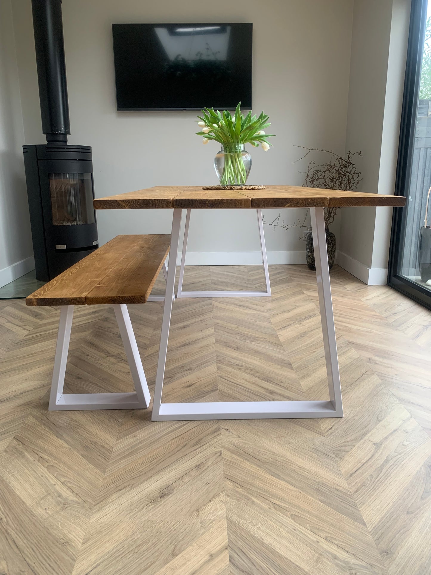 Dining Table - White Legs