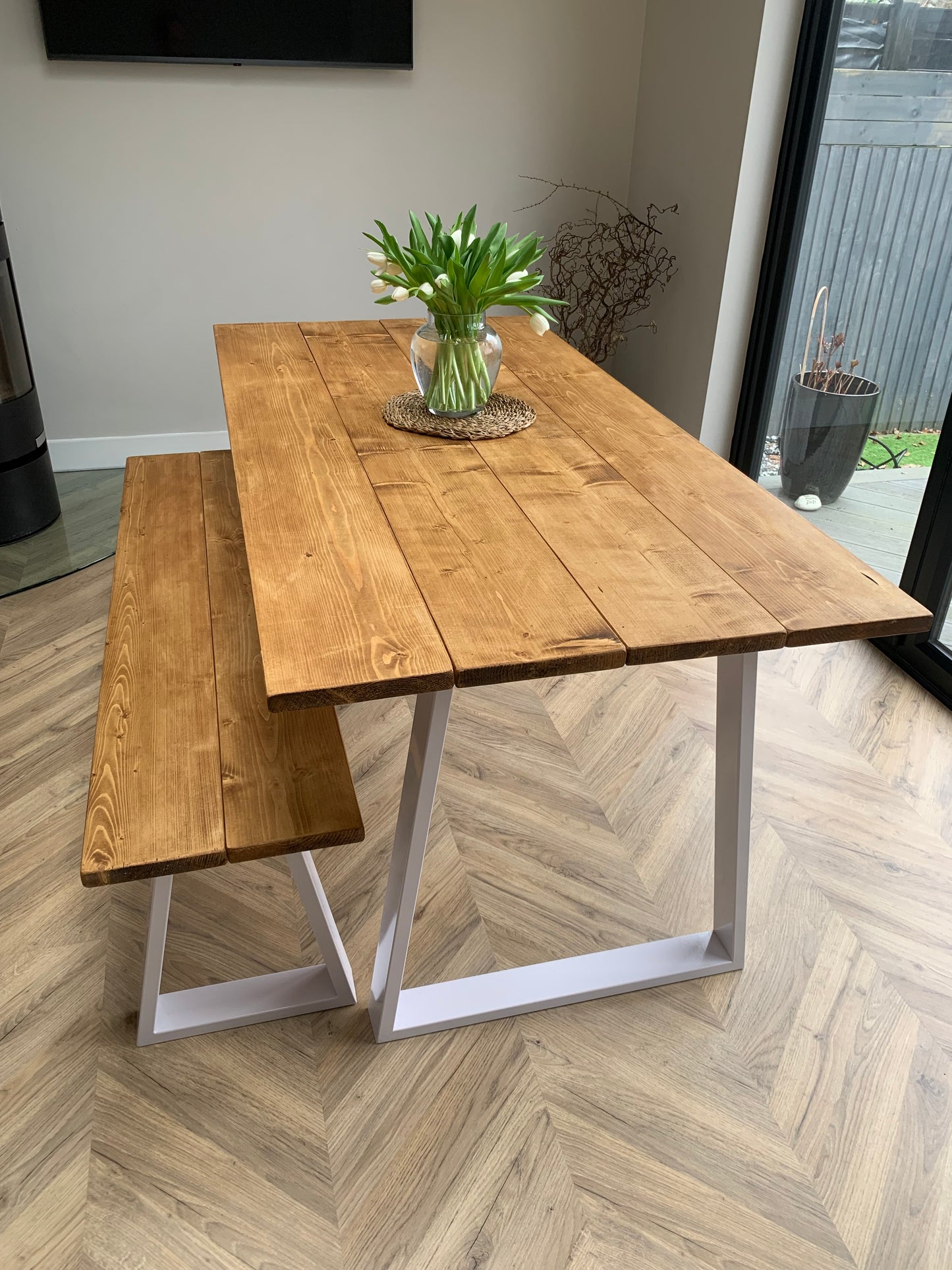 Dining Table - White Legs